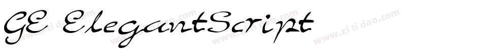 GE ElegantScript字体转换